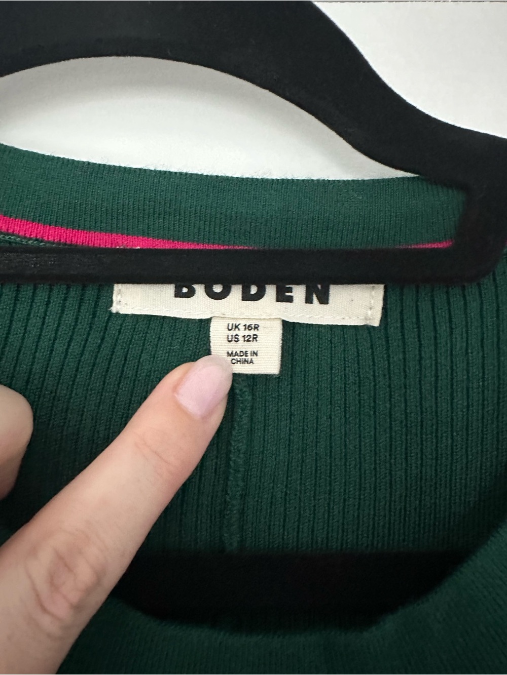 Boden Emerald Green Long Sleeve Midi Dress with Waist Tie - Picture 5 of 7
